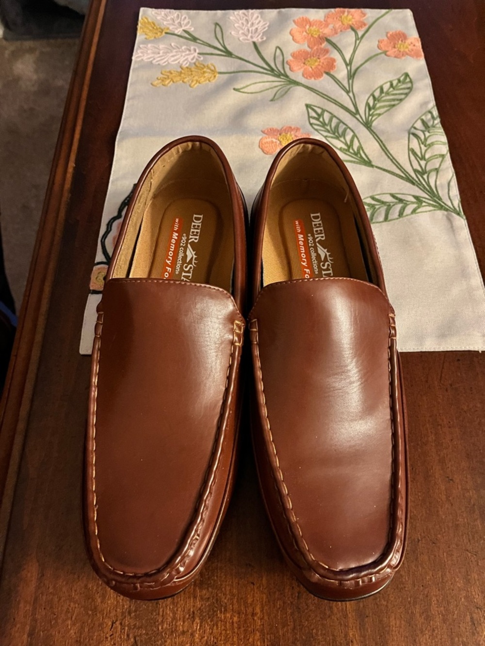 Deer Stags Men's Chestnut Brown Drive Slip-On Loafers